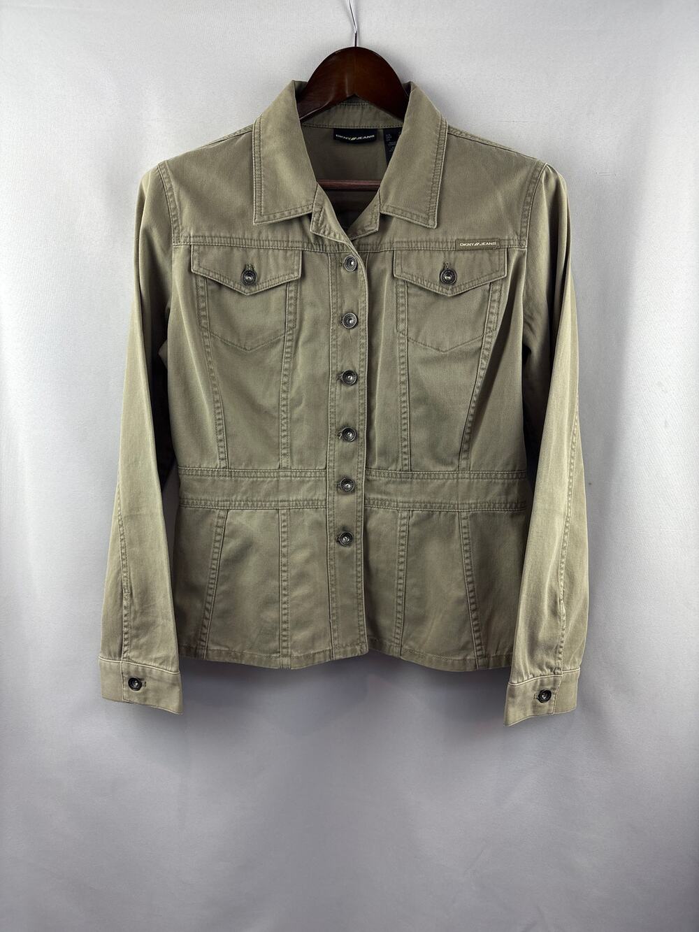 Women’s DKNY Jeans XL Muted Olive Green Utility Jacket